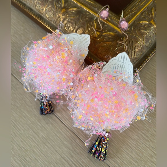 BIRTHDAY QUEEN POM POM EARRINGS - Picture 5 of 6